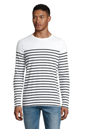 SOL'S MATELOT LSL MEN - Blanco / Azul marino