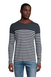 SOL'S MATELOT LSL MEN - French marino / Blanco