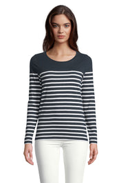SOL'S MATELOT LSL WOMEN - French marino / Blanco