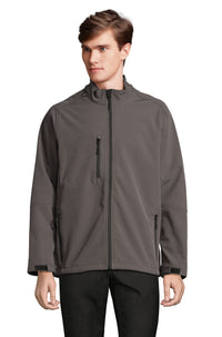 Men's Zippered Softshell Jacket - 340 g/m² | RELAX | 46600